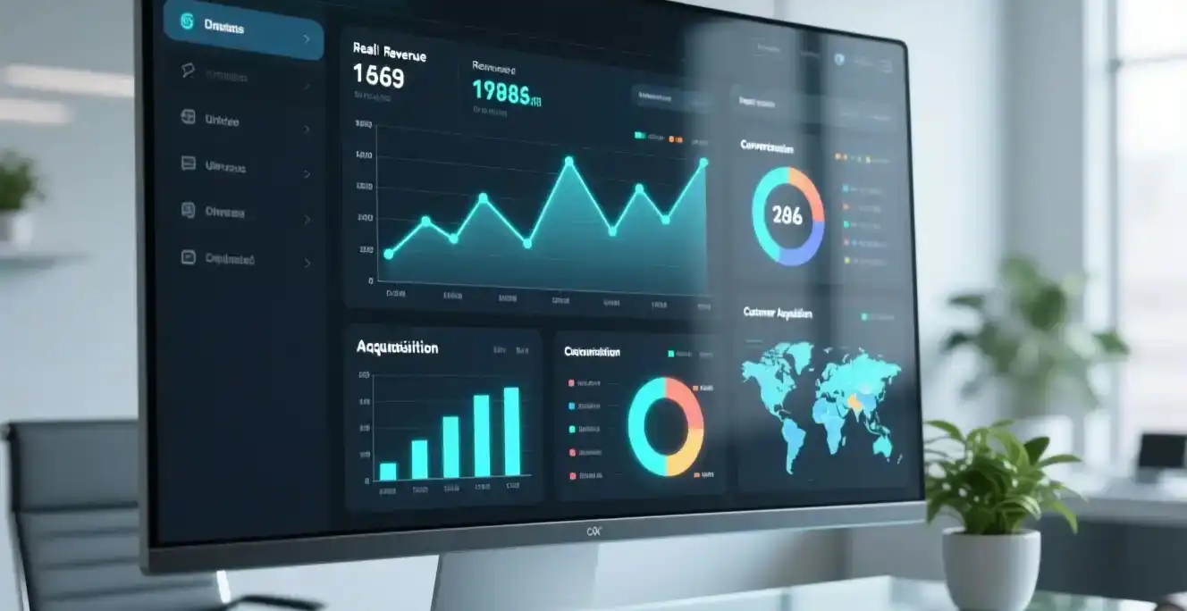 Analytics dashboard showing sales metrics